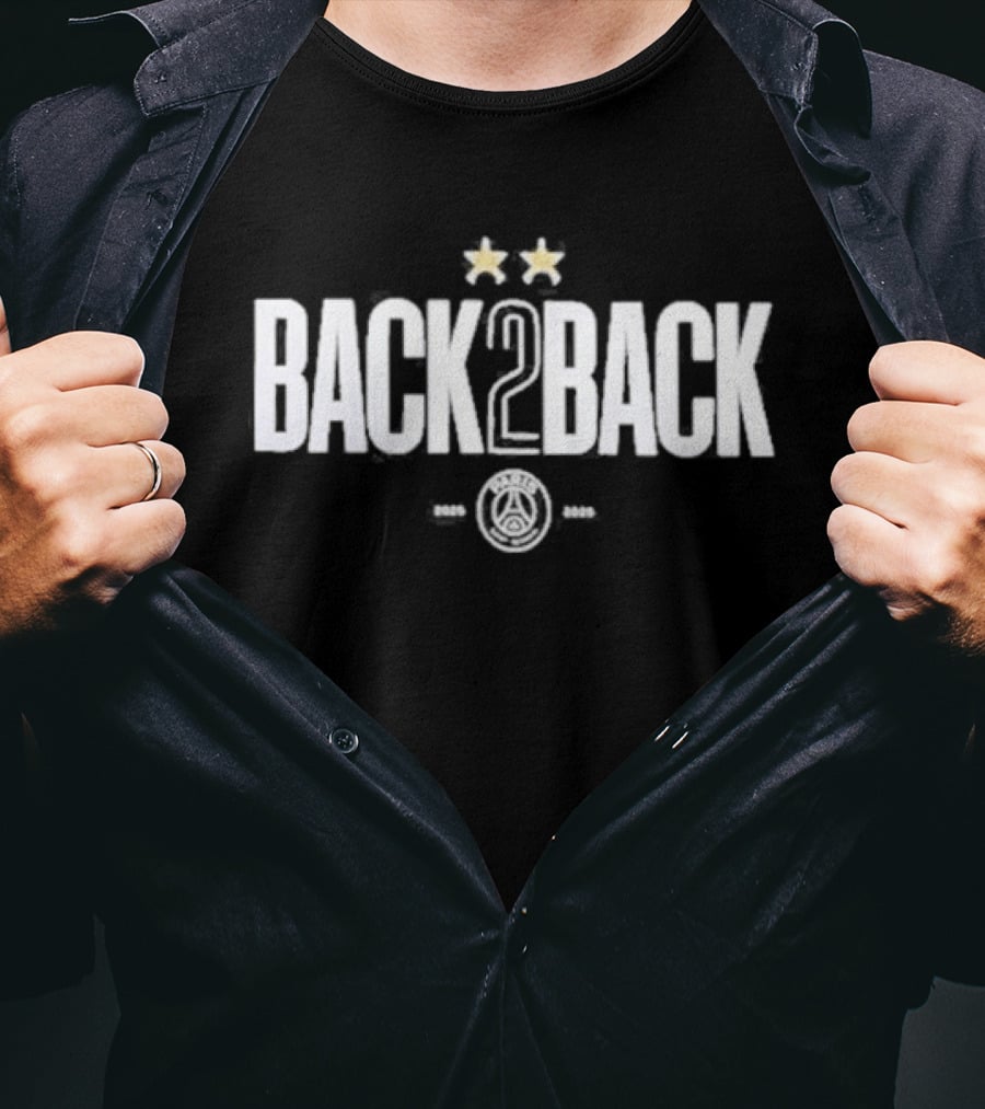 Paris Saint Germain Back 2 Back 2023 Stars T-Shirt