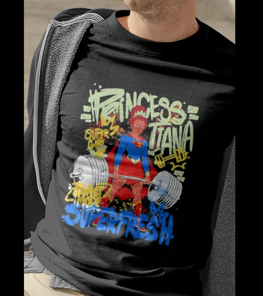 Princess Tiana Supergirl Beast Mode Superfresh Strength Powerlifting T-Shirt