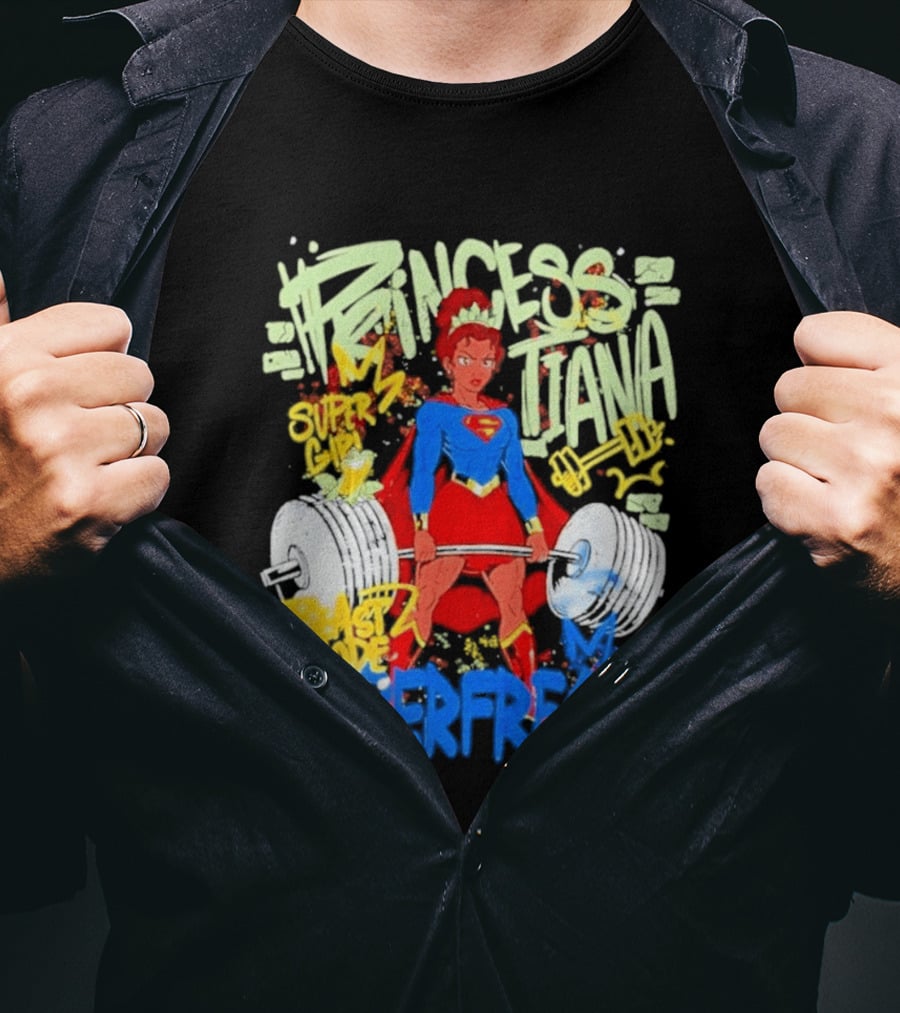 Princess Tiana Supergirl Beast Mode Superfresh Strength Powerlifting T-Shirt