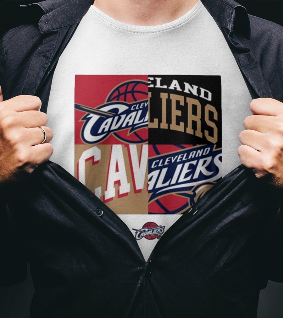 Cleveland Cavaliers Block New Era Iconic Logo Collage T-Shirt