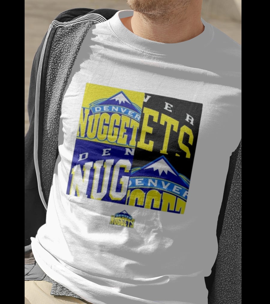 Denver Nuggets New Era Block Retro Split Collage T-Shirt