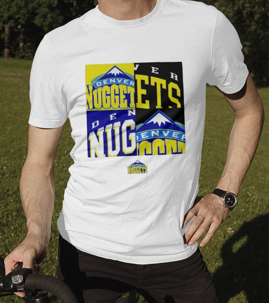 Denver Nuggets New Era Block Retro Split Collage T-Shirt