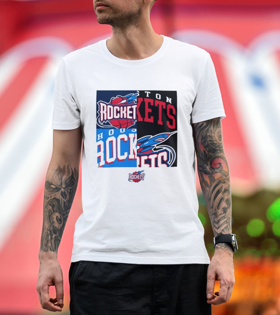 Houston Rockets New Era Block Basketball Team T-Shirt