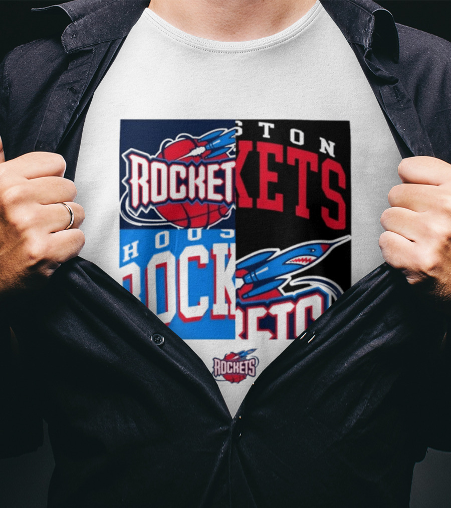 Houston Rockets New Era Block Basketball Team T-Shirt