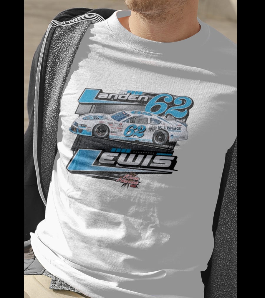 Landen 62 Lewis Kings Custom Panels Kevin Harvick Inc Racing Car T-Shirt