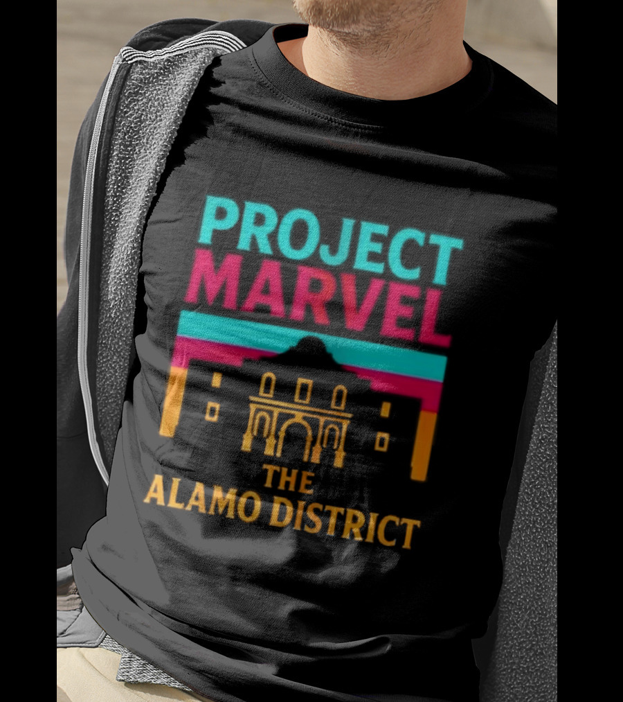 San Antonio Spurs Project Marvel The Alamo District T-Shirt
