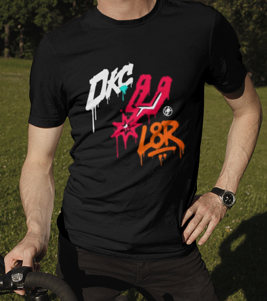 OKC Spurs U L8R Basketball Graffiti T-Shirt