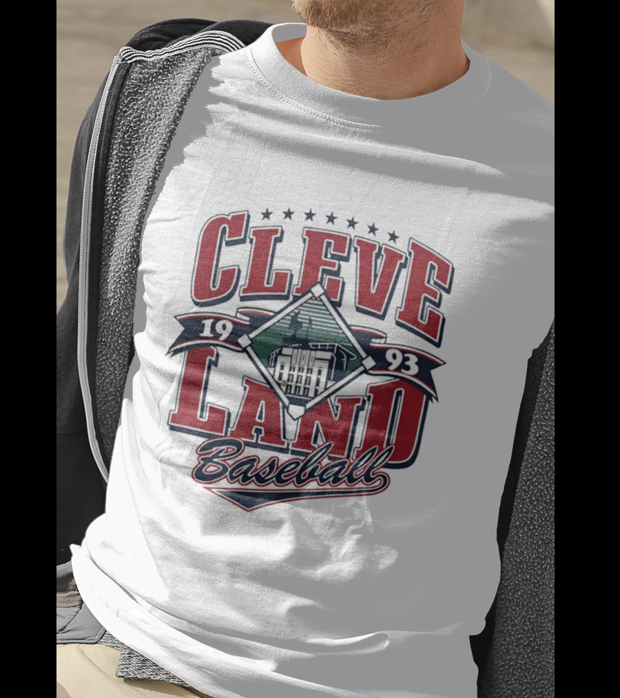 Cleveland Baseball 1993 Cleveland Municipal Stadium Major League Baseball T-Shirt