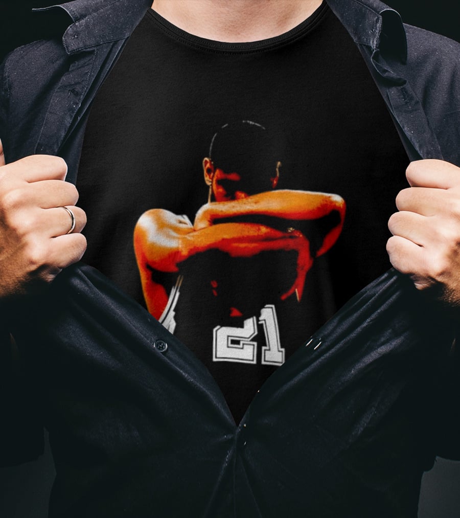 Tim Duncan San Antonio Spurs NBA 21 TD Basketball Legend T-Shirt