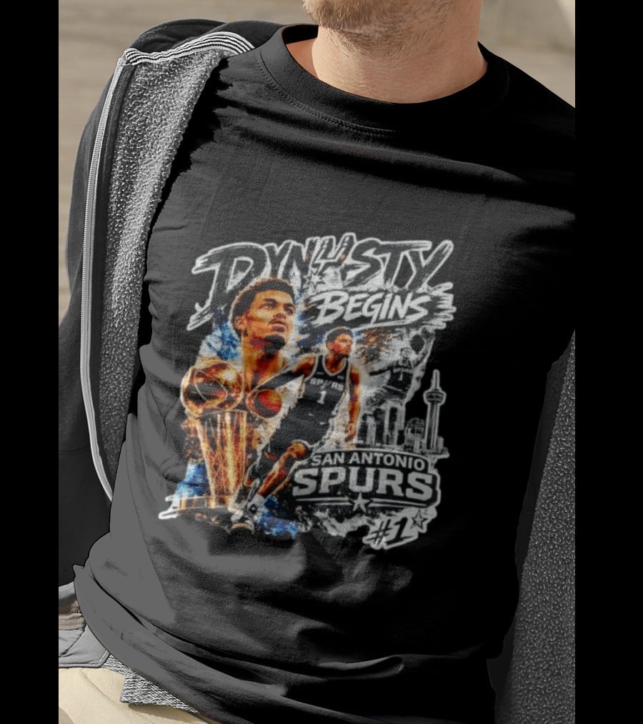 Dynasty Begins San Antonio Spurs #1 Victor Wembanyama T-Shirt