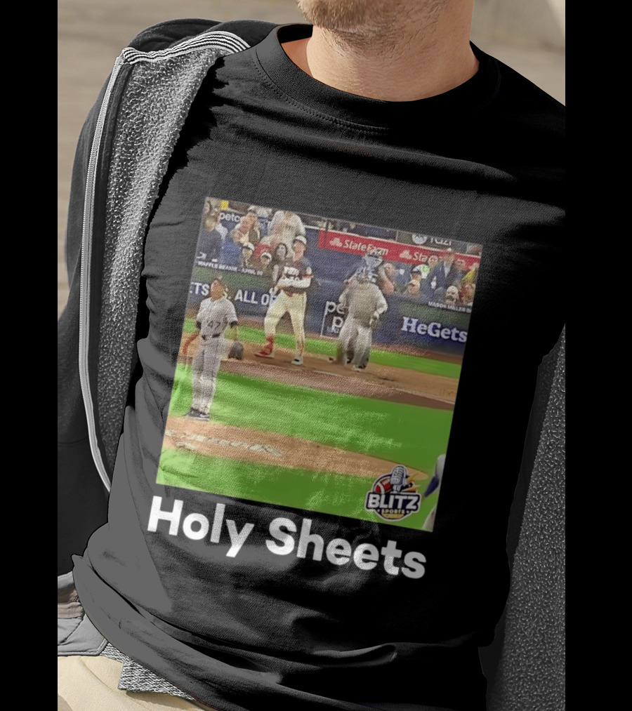 Mason Miller Holy Sheets Blitz Sports MLB HeGets State Farm Waffle Beanie T-Shirt