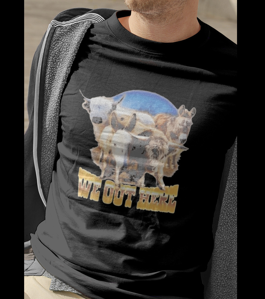 Jelly Roll We Out Here Western Animals Scene T-Shirt