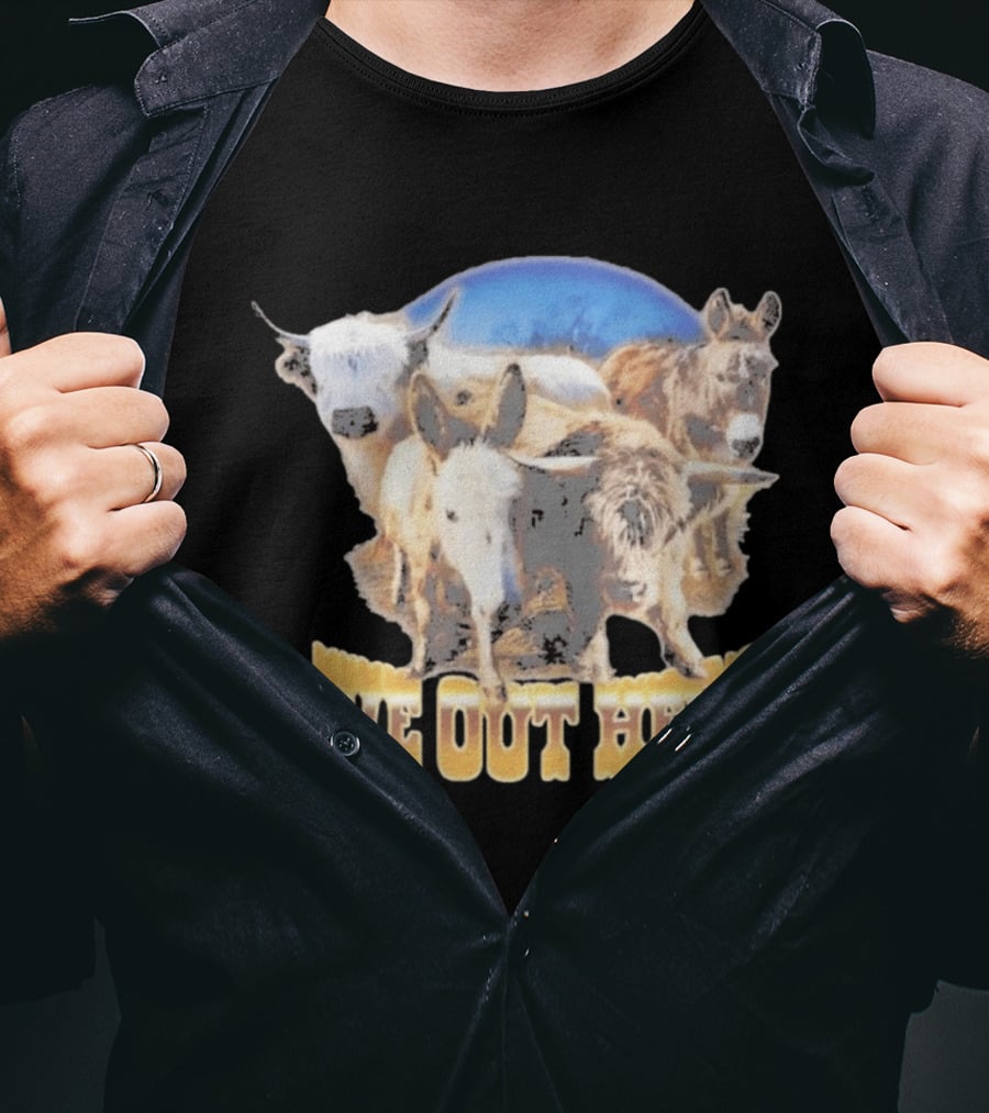 Jelly Roll We Out Here Western Animals Scene T-Shirt
