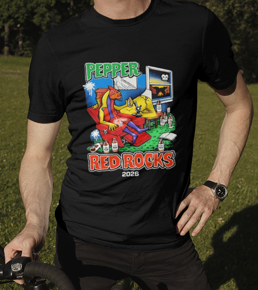 Pepper Red Rocks Amphitheatre 2026 Morrison Colorado Psychedelic Vibes T-Shirt