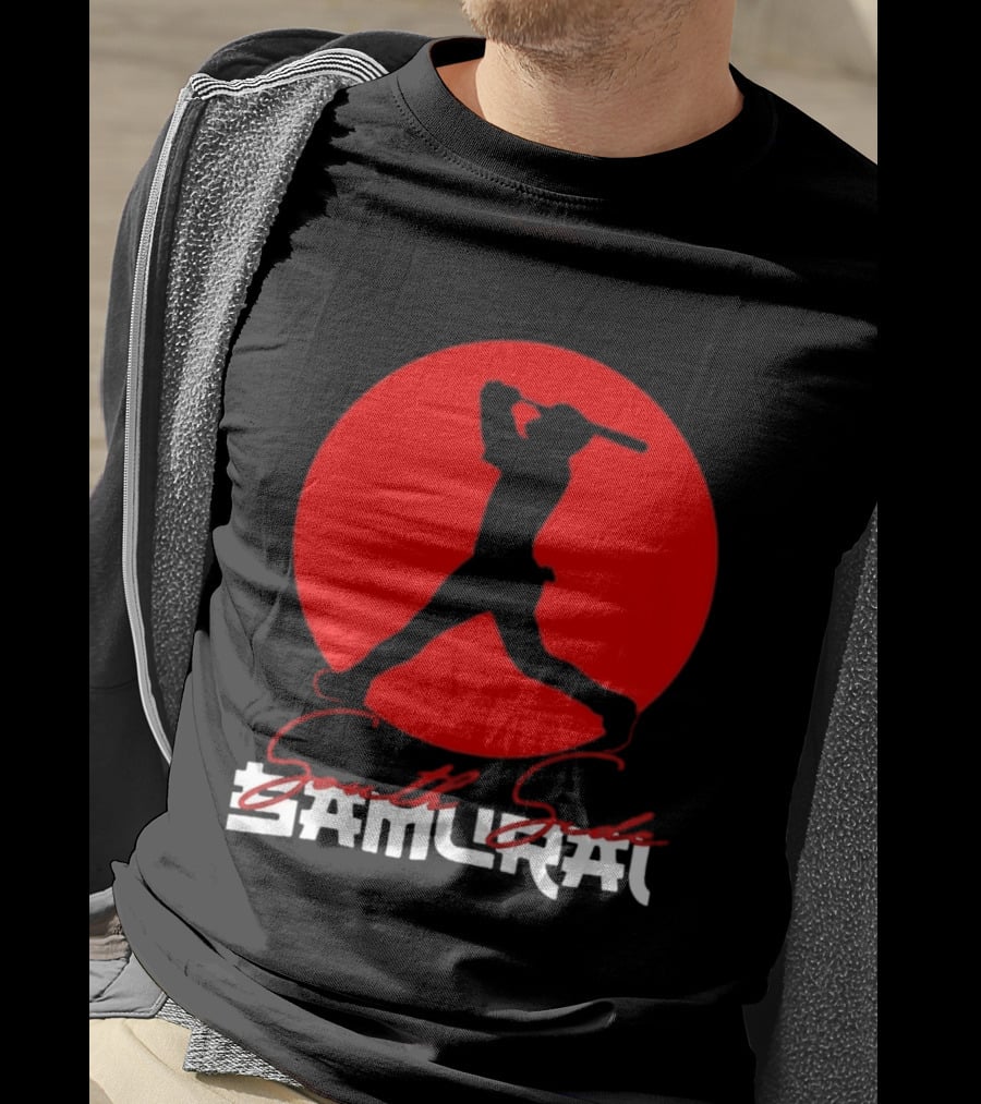 Samurai Baseball Stride Dark Red Circle Sōru Geki T-Shirt