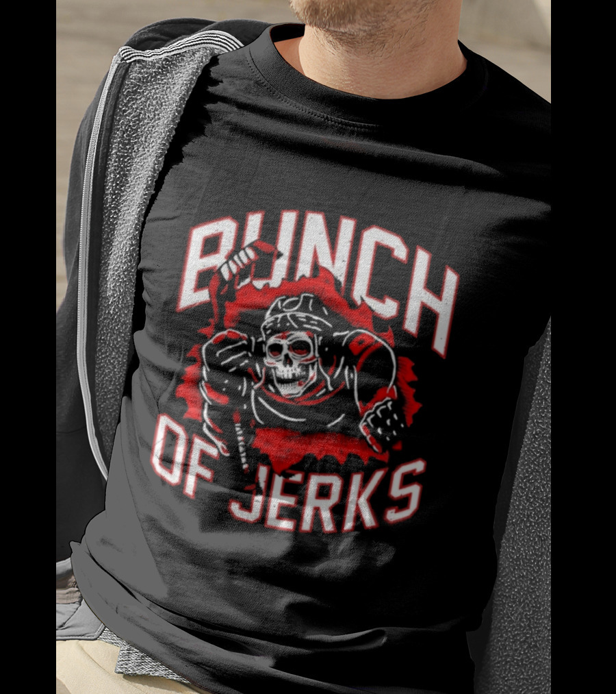 Bunch Of Jerks Skeleton Carolina Hurricanes Hockey T-Shirt