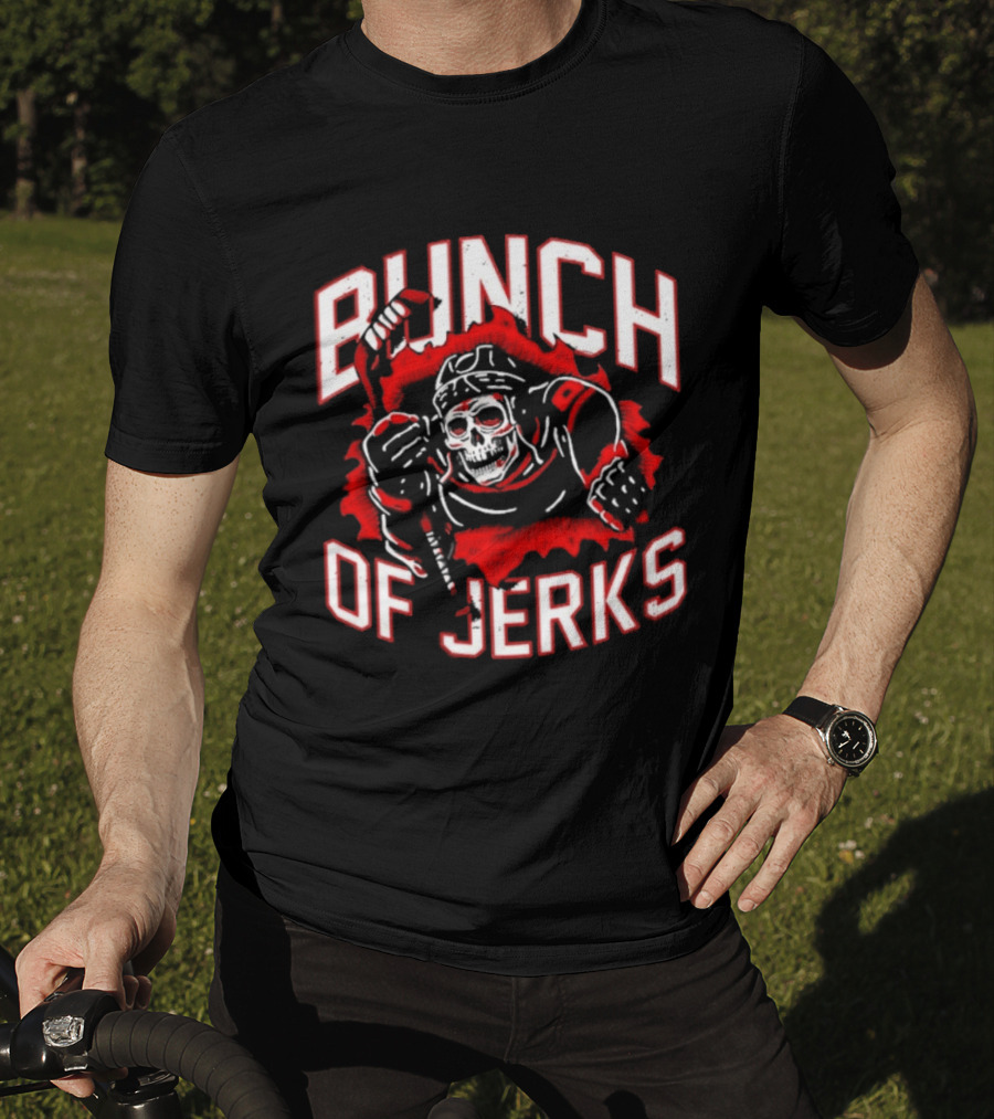 Bunch Of Jerks Skeleton Carolina Hurricanes Hockey T-Shirt