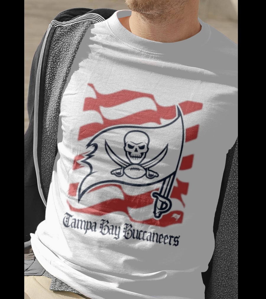 Tampa Bay Buccaneers Flag Skull And Cross Swords T-Shirt