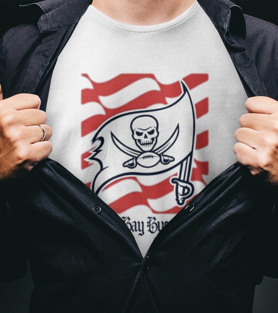 Tampa Bay Buccaneers Flag Skull And Cross Swords T-Shirt