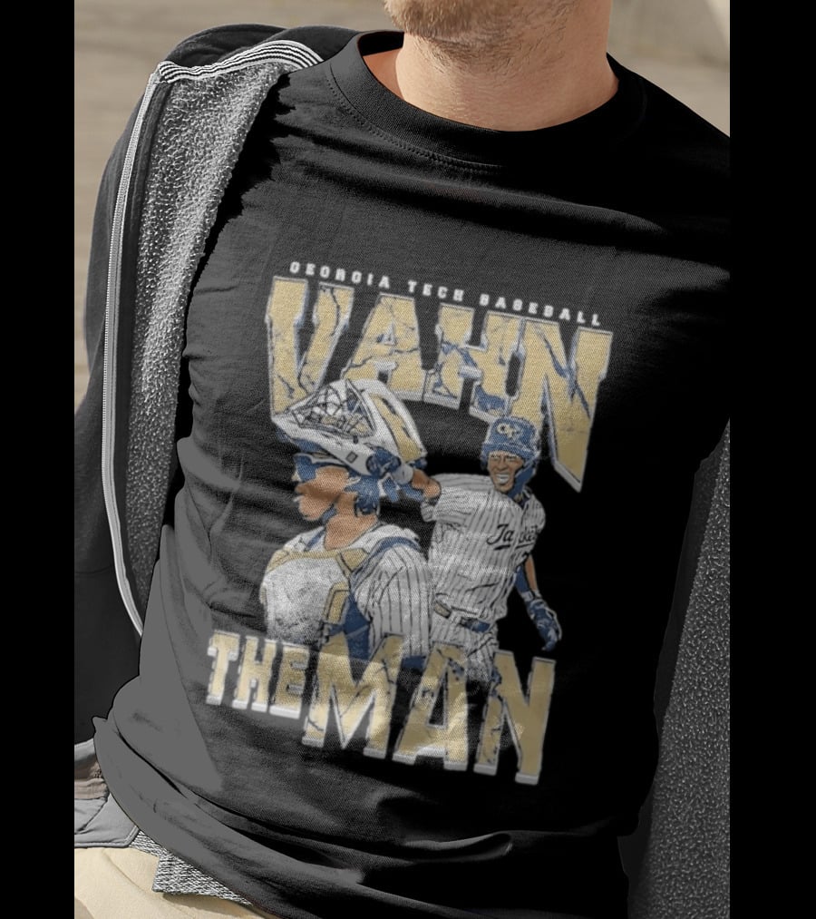 Georgia Tech Baseball Vahn The Man Navy T-Shirt