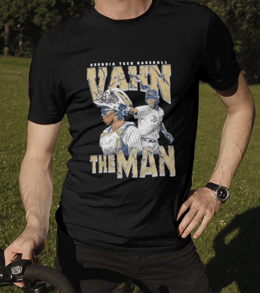 Georgia Tech Baseball Vahn The Man Navy T-Shirt