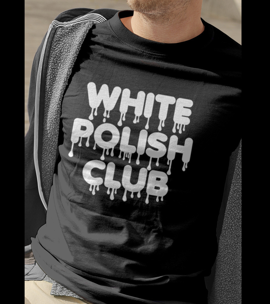 White Polish Club Dripping T-Shirt