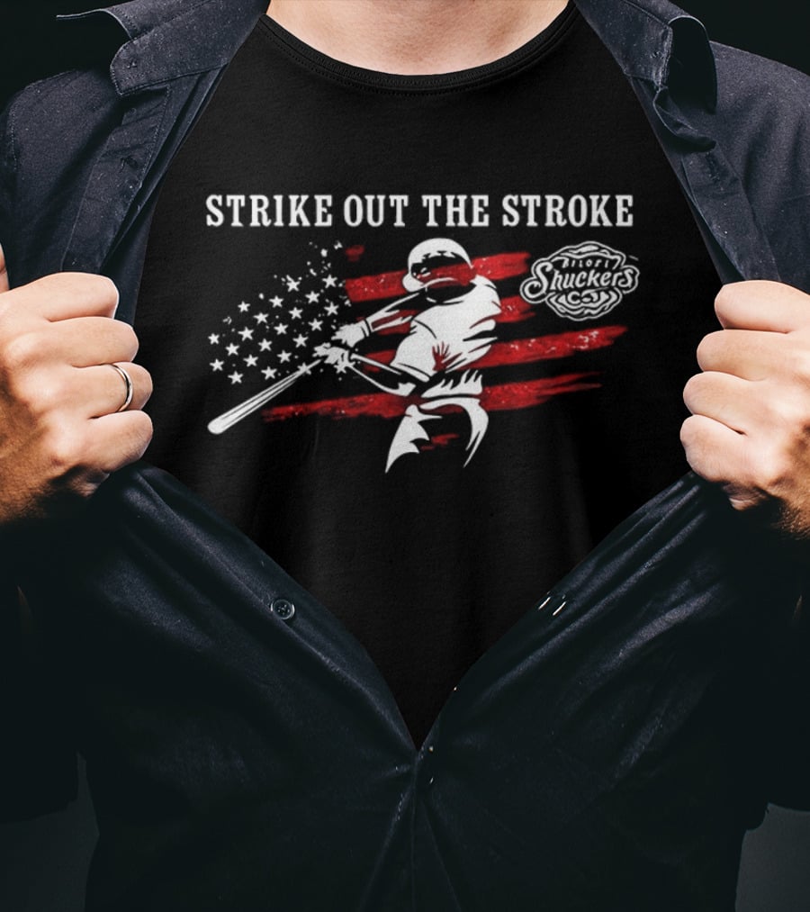 Biloxi Shuckers Strike Out The Stroke Twofer Tuesday 2026 Baseball Event T-Shirt