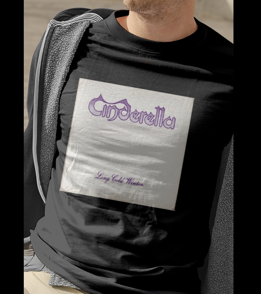 Cinderella Long Cold Winter Album Cover Art Purple T-Shirt