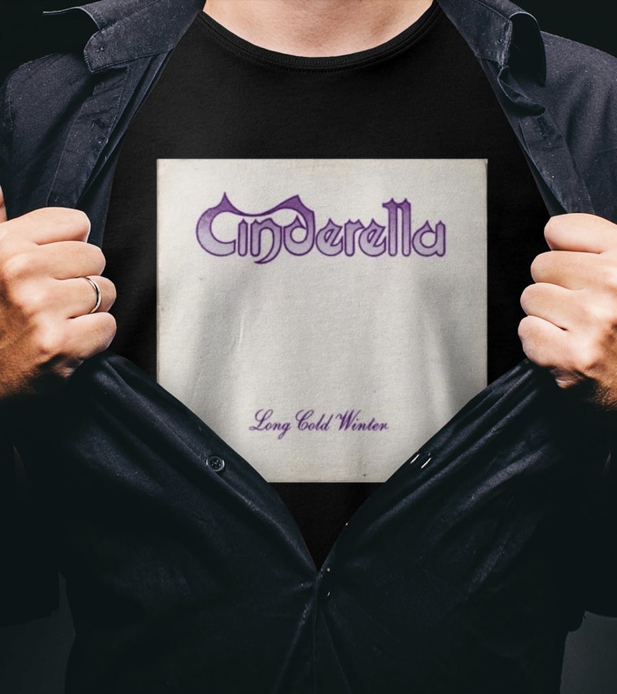Cinderella Long Cold Winter Album Cover Art Purple T-Shirt