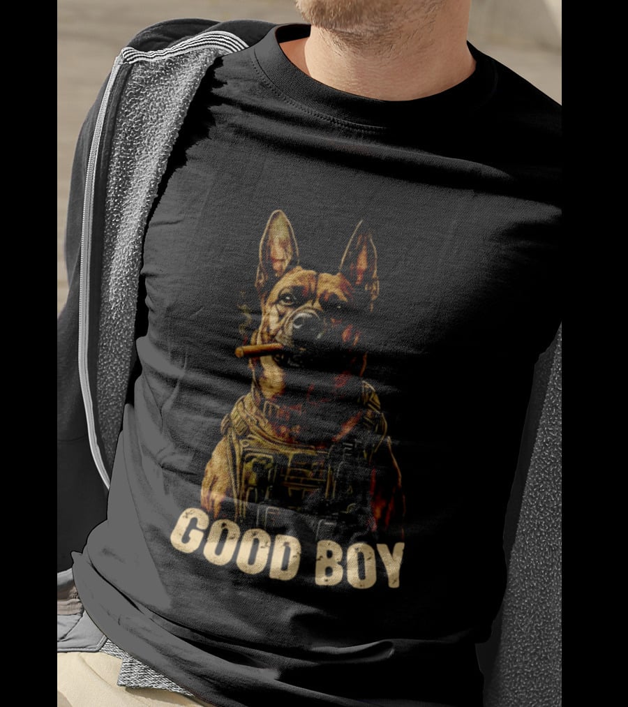 Good Boy K9 German Shepherd Tactical Military Patrol Hero Dog Cigar T-Shirt