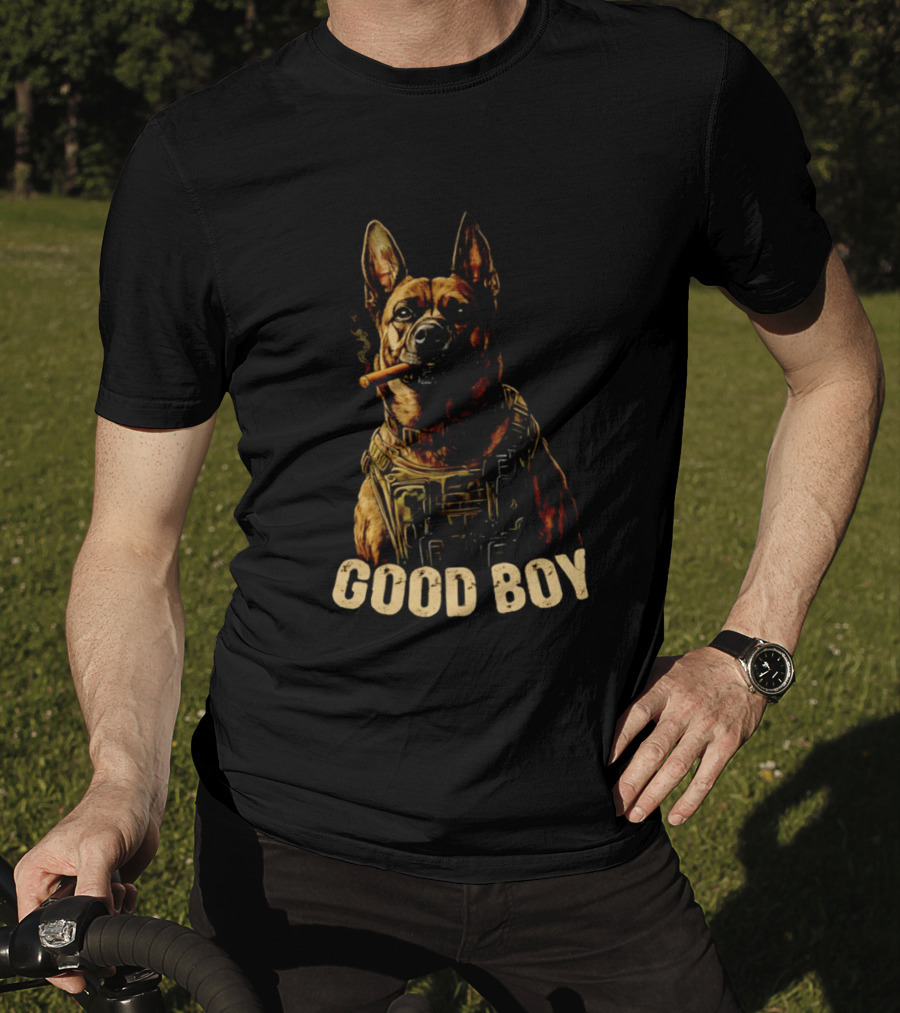 Good Boy K9 German Shepherd Tactical Military Patrol Hero Dog Cigar T-Shirt