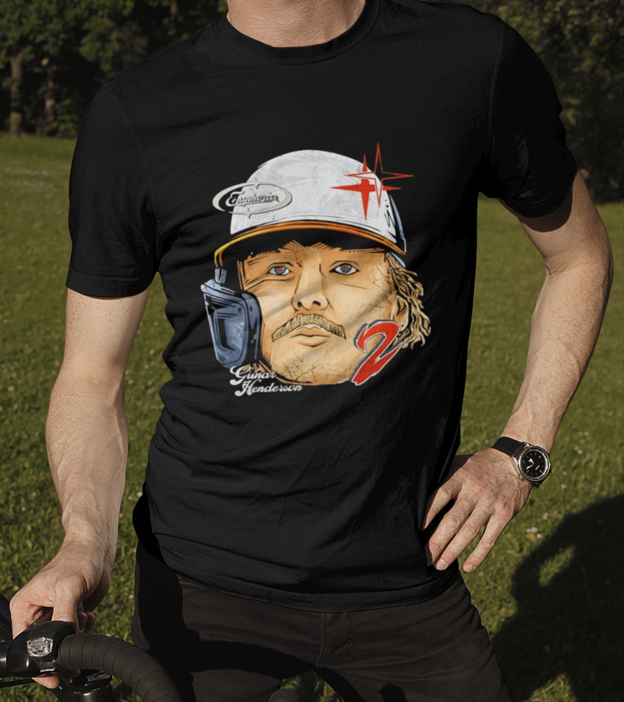 Gunnar Henderson Baltimore Orioles Number 2 Baseball Player Graphic Cabrinero Star T-Shirt