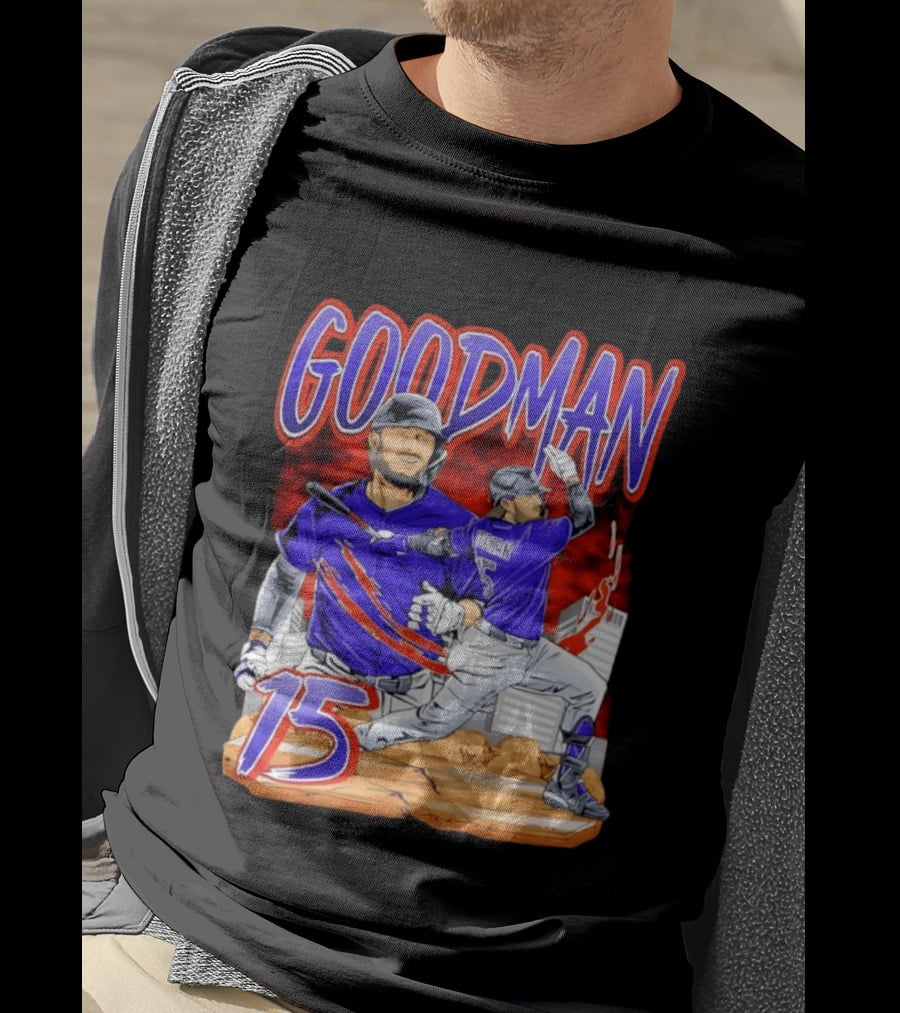 Goodman 15 Colorado Rockies Baseball Player Dynamic T-Shirt