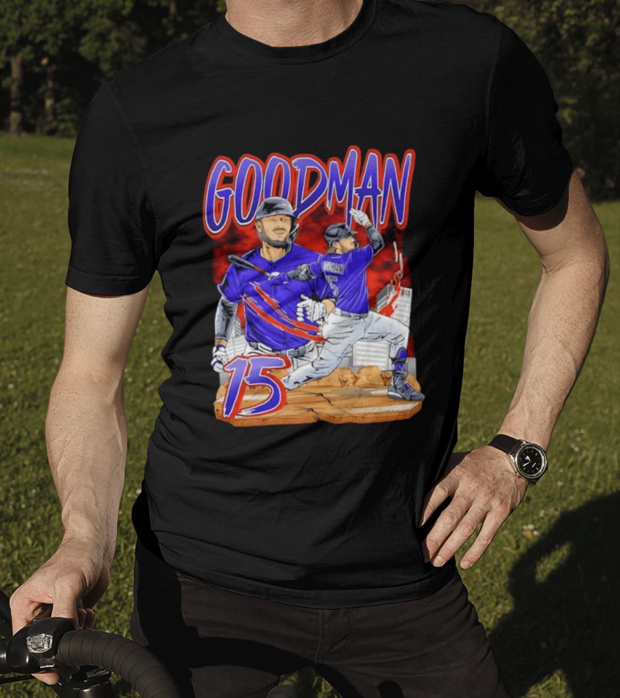 Goodman 15 Colorado Rockies Baseball Player Dynamic T-Shirt