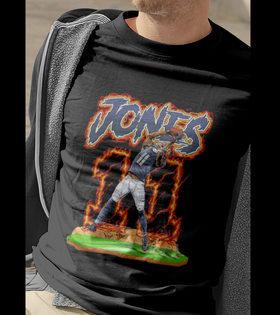 Jones 11 Julio Atlanta Falcons Flaming Football Player T-Shirt