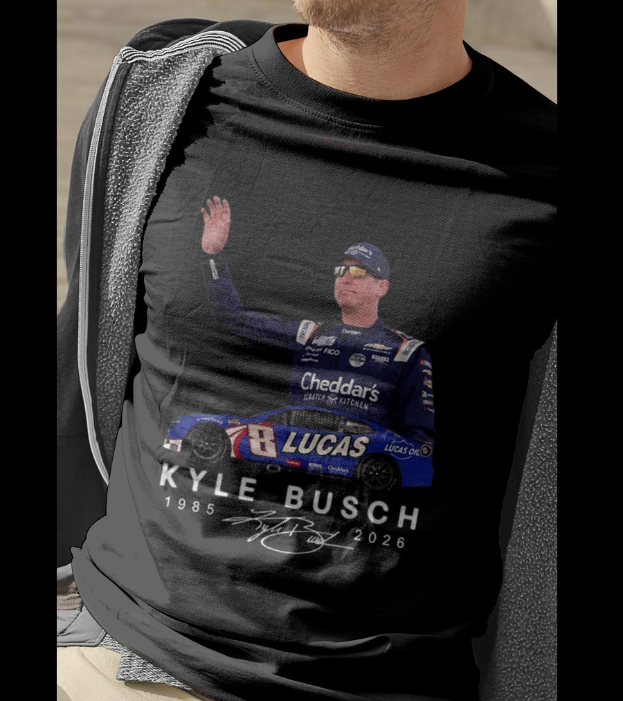 Kyle Busch NASCAR 8 Lucas Oil Cheddar's Scratch Kitchen 2026 T-Shirt