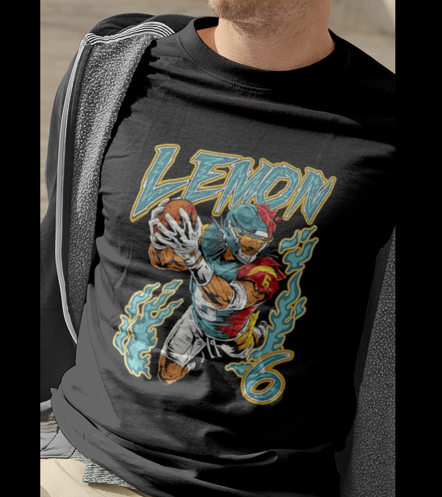 Philadelphia Eagles Football At Number 6 Makai Lemon Action T-Shirt