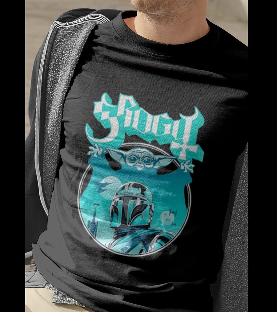 Grogu Mandalorian Ghost Band Star Wars T-Shirt