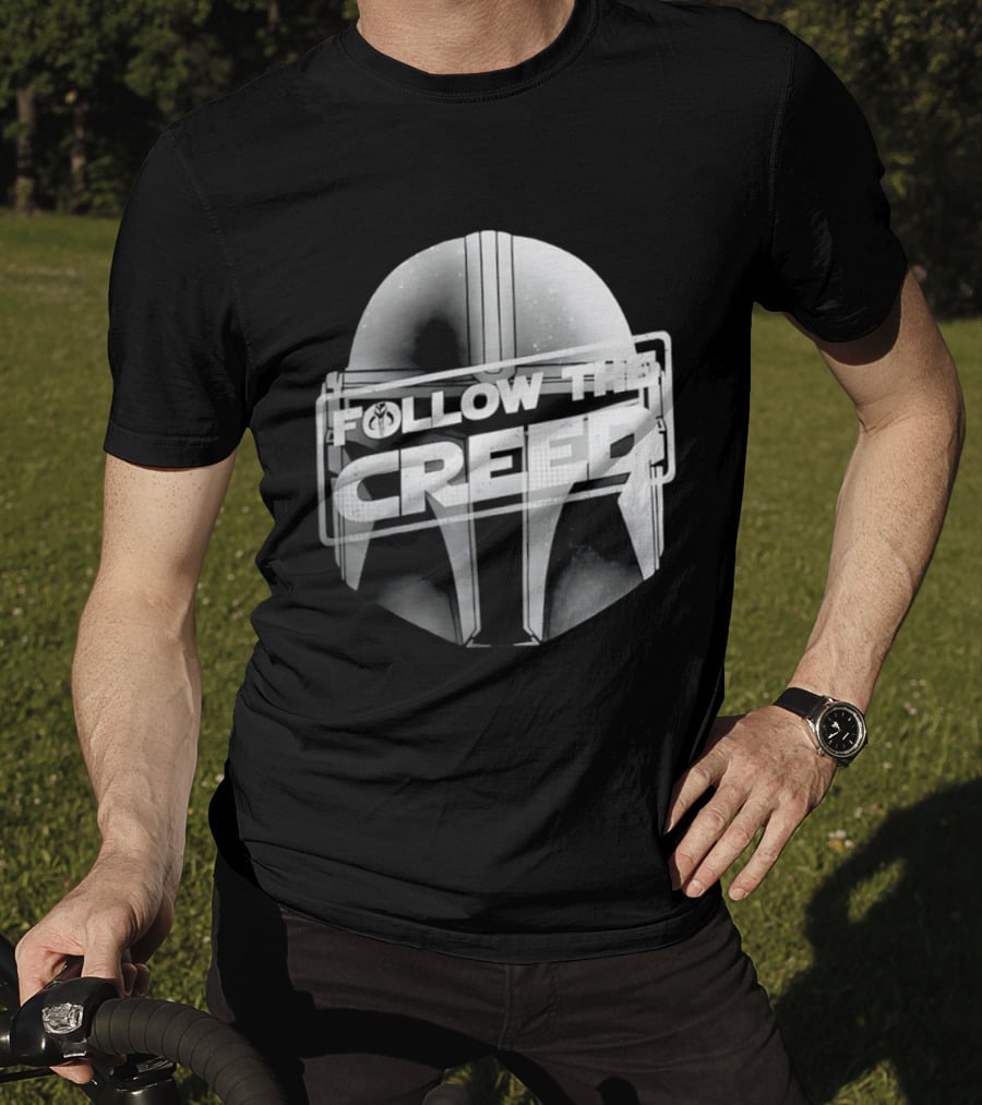 Mandalorian Helmet Follow The Creed Star Wars T-Shirt