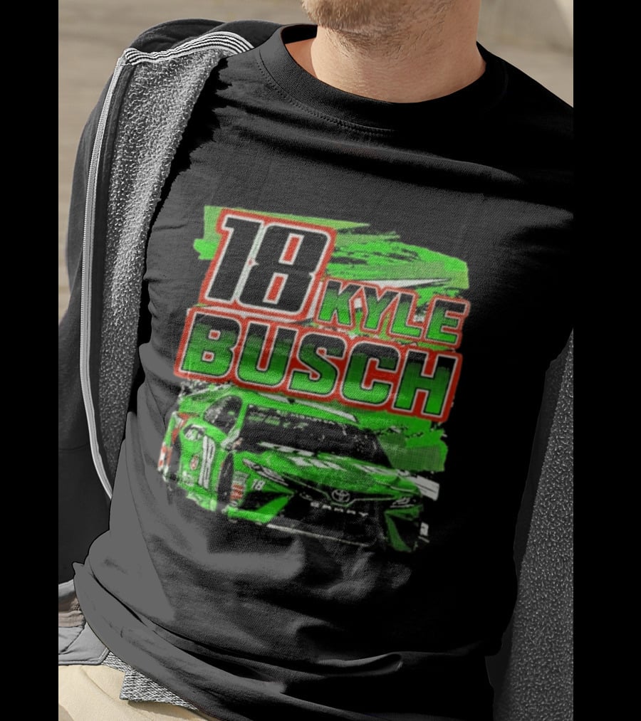 18 Kyle Busch Racing 2026 Green Car T-Shirt