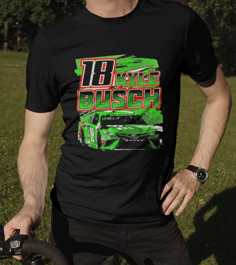18 Kyle Busch Racing 2026 Green Car T-Shirt