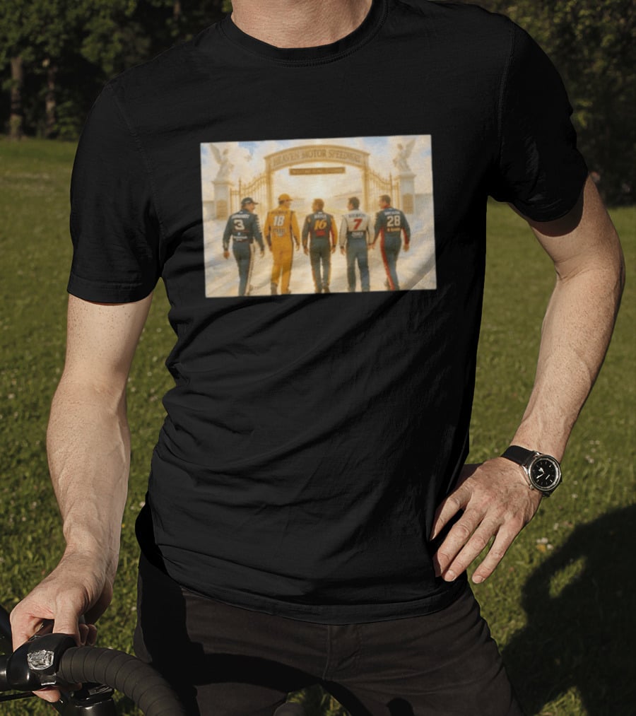 Earnhardt Busch Biffle Kulwicki Allison Heaven Motor Speedway Welcome Home Legends T-Shirt
