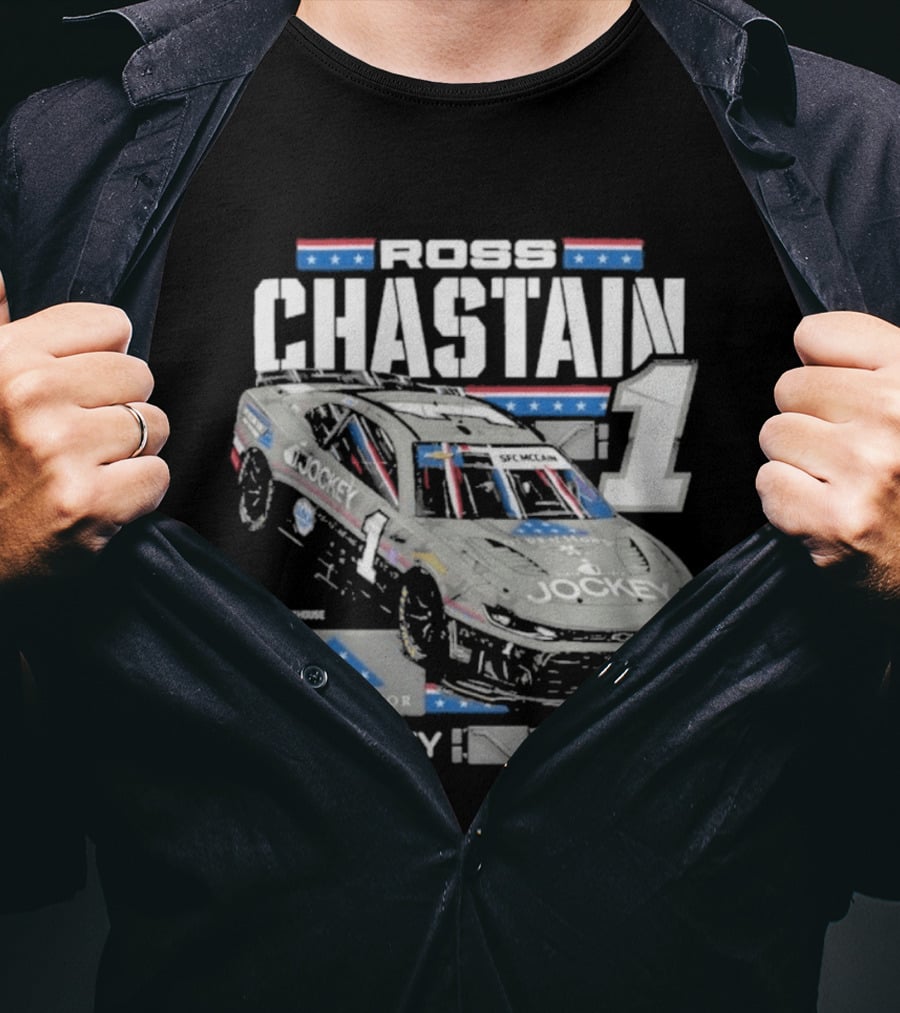 Ross Chastain #1 2026 Jockey Folds Of Honor Racing Car T-Shirt