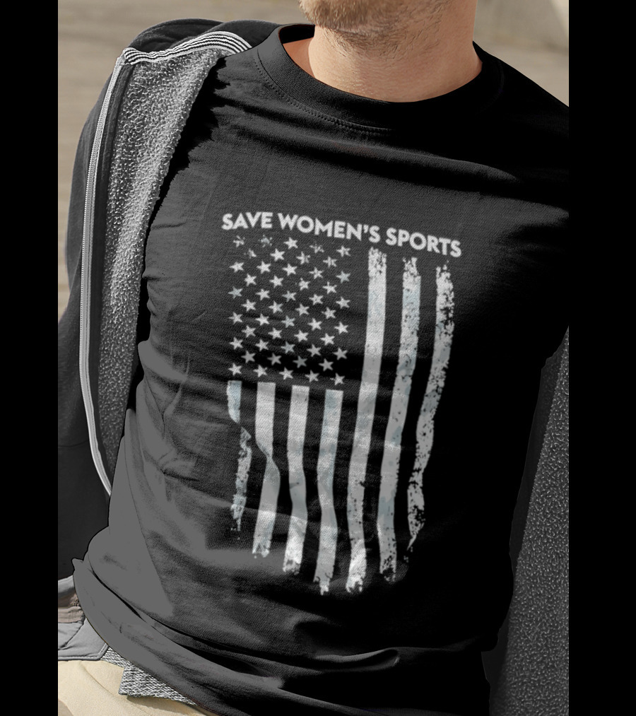 Save Women's Sports American Flag Stars And Stripes T-Shirt