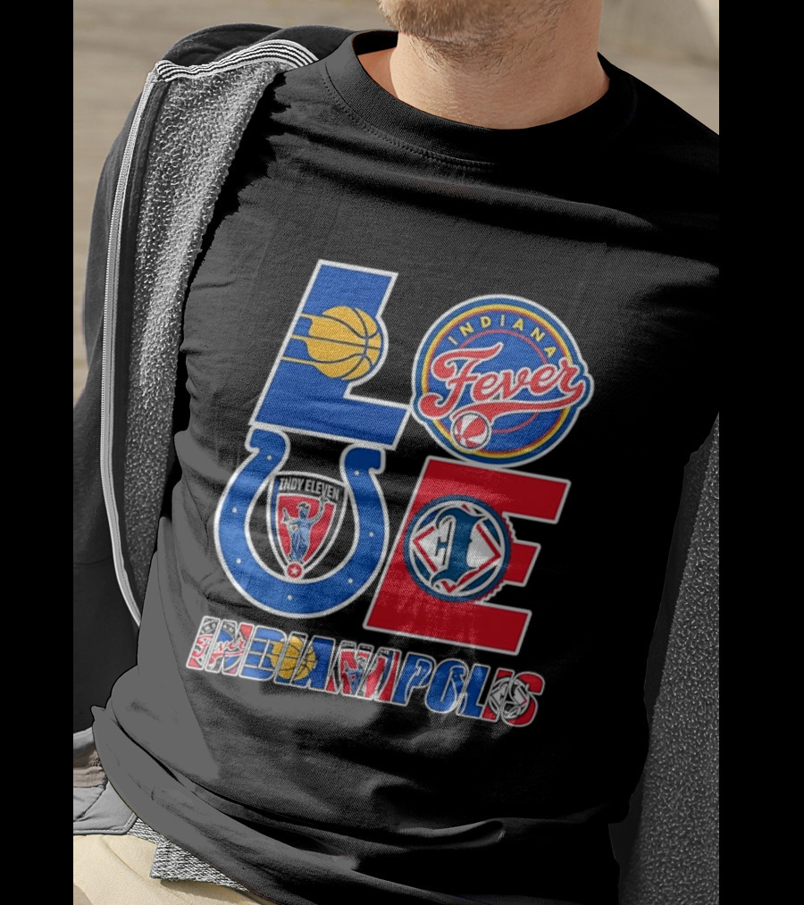 Indiana Fever Indianapolis Colts Inspired LOVE Indianapolis T-Shirt