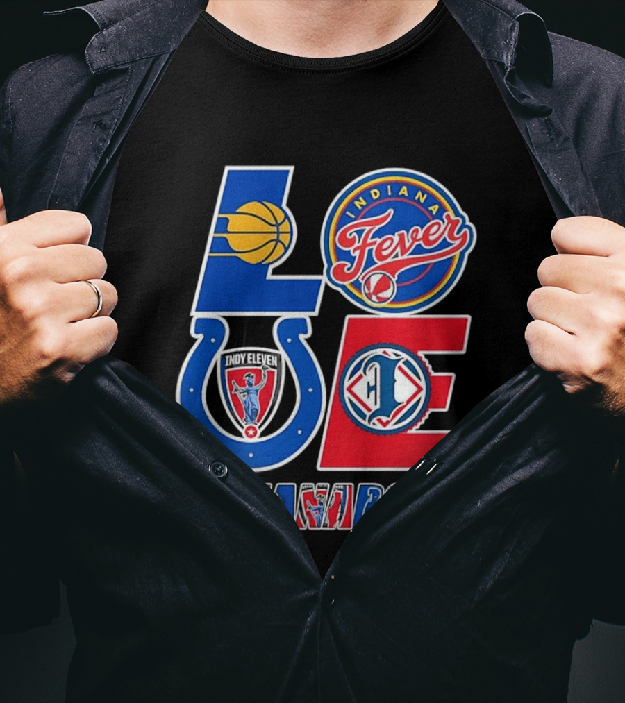 Indiana Fever Indianapolis Colts Inspired LOVE Indianapolis T-Shirt