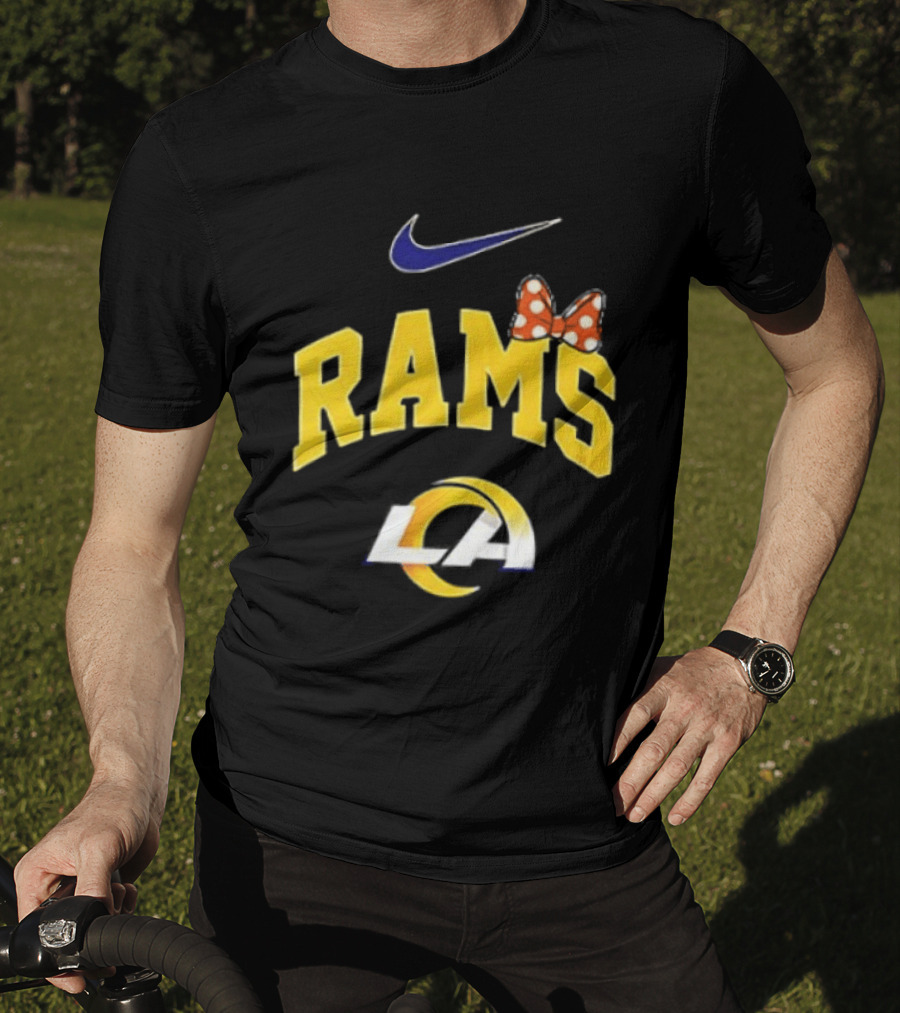 Los Angeles Rams Boo To You Fa Boo Lous Rugby Nike LA Bow T-Shirt