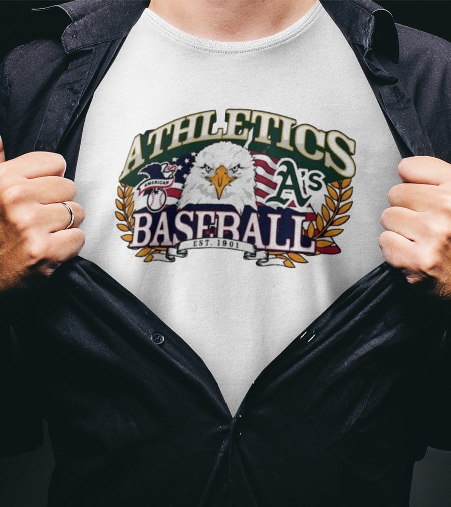 Athletics A's American Eagle Baseball EST 1901 T-Shirt