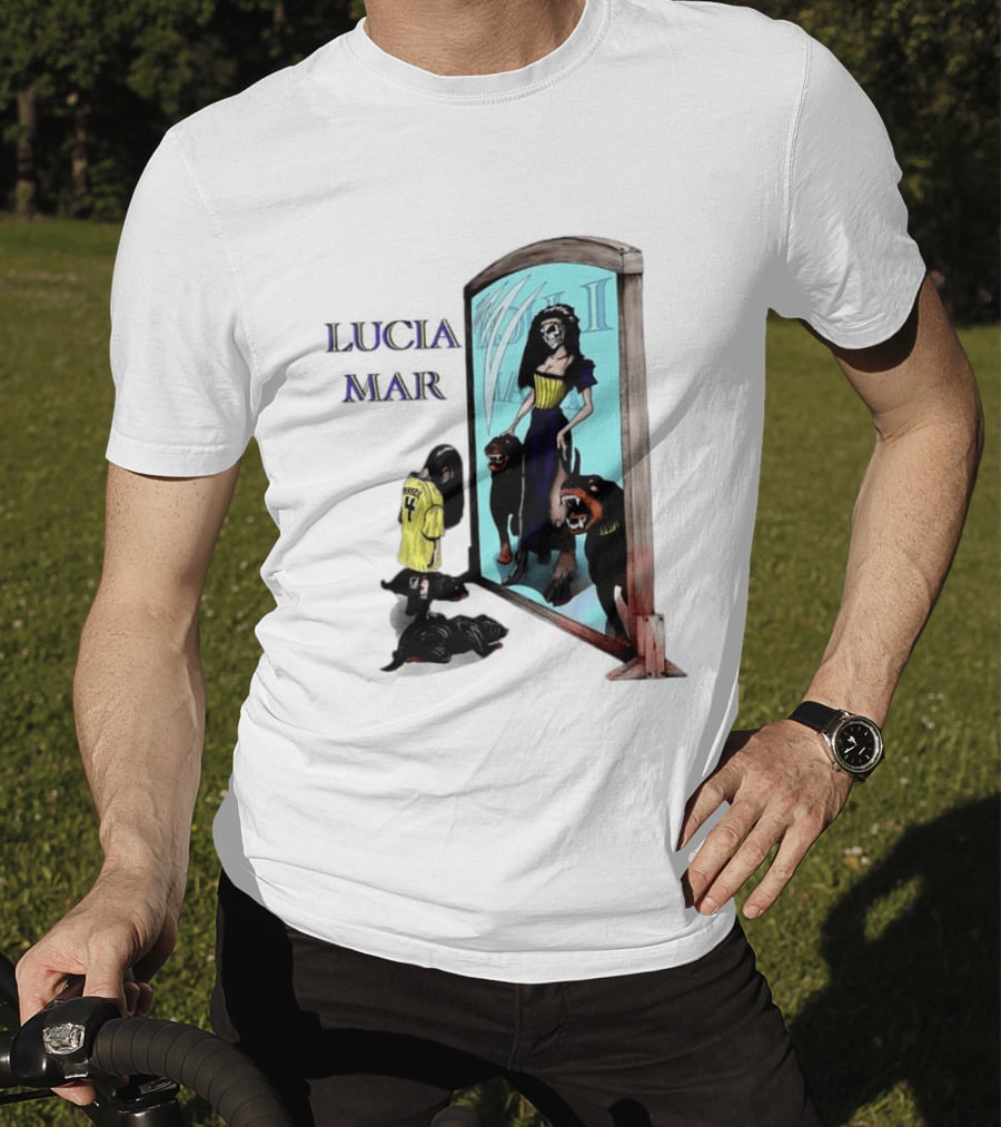 Dungeon Crawler Carl Lucia Mar Mirror Reflection With Dogs T-Shirt