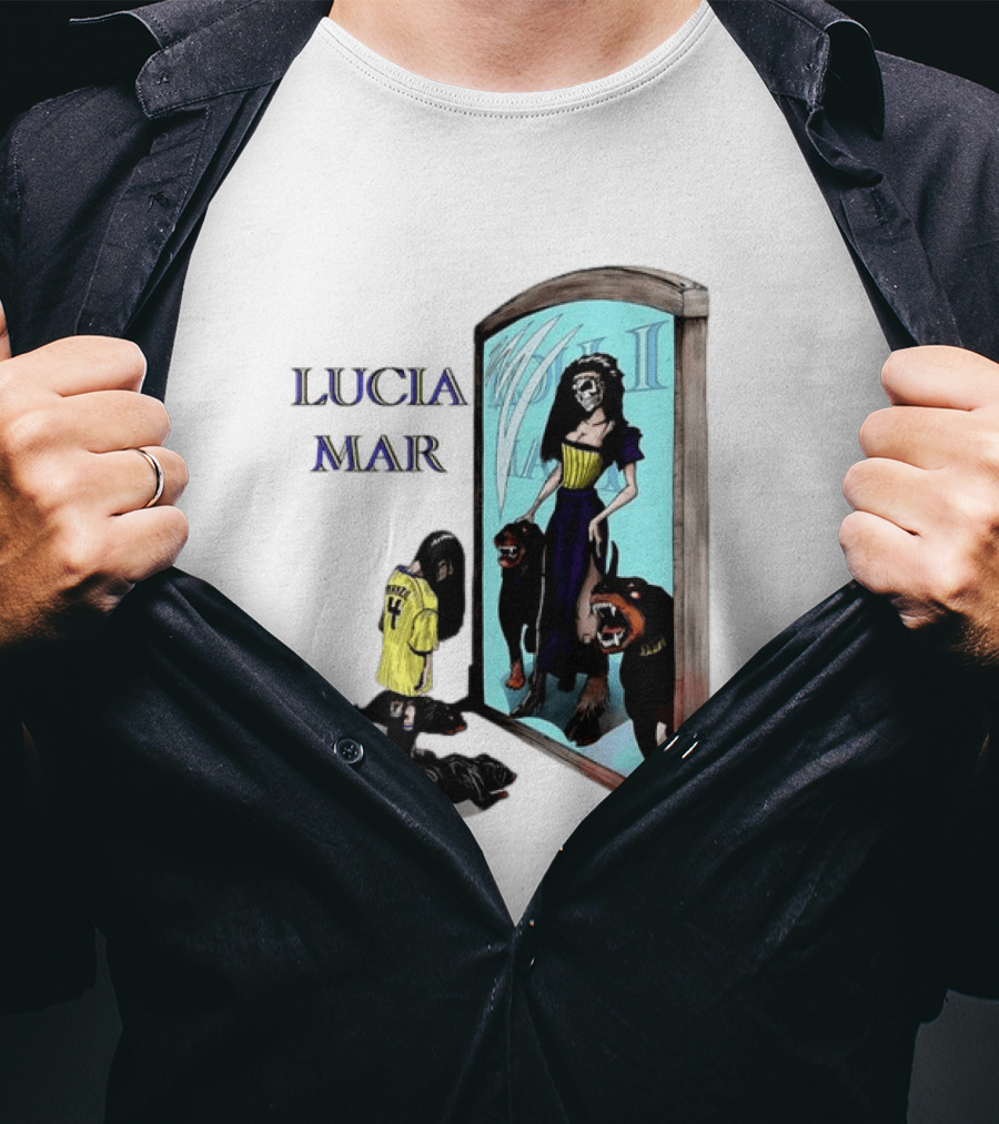 Dungeon Crawler Carl Lucia Mar Mirror Reflection With Dogs T-Shirt